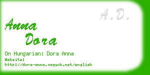 anna dora business card